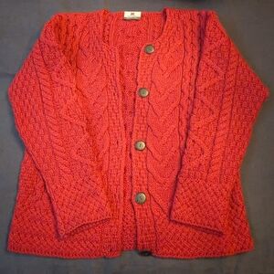 Carraig Donn Supersoft Merino Cable Knit Cardigan